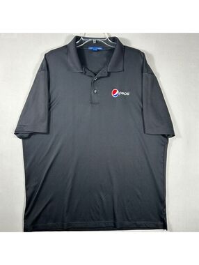 Pepsi Port Authority Logo Polo Shirt Men’s 2XL Black